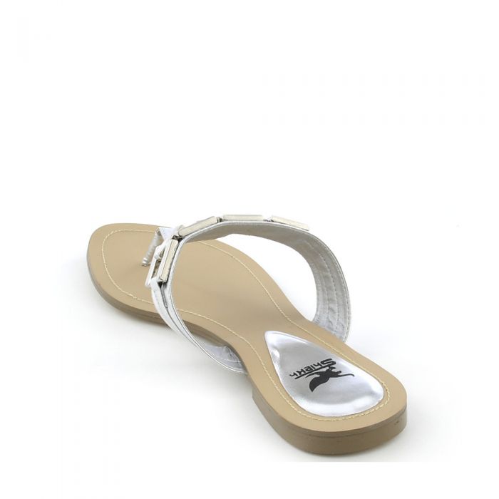 Women's Baugette Thong Sandal Silver