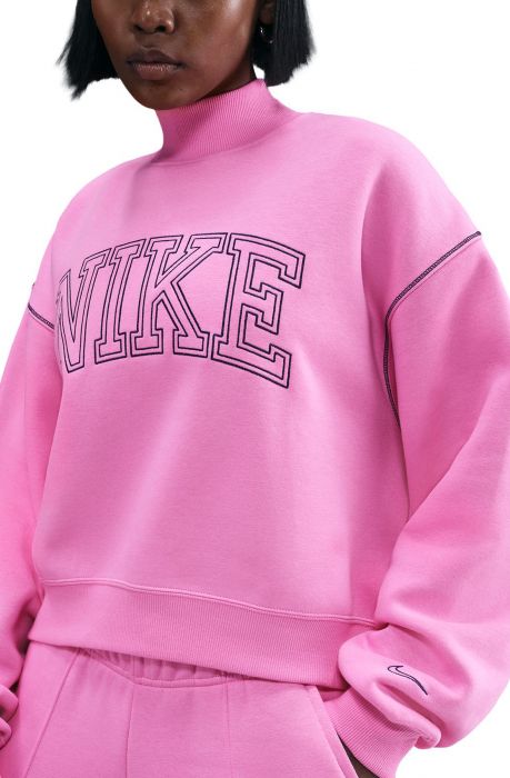 Sportswear Phoenix Fleece Mock-Neck Sweatshirt Playful pink