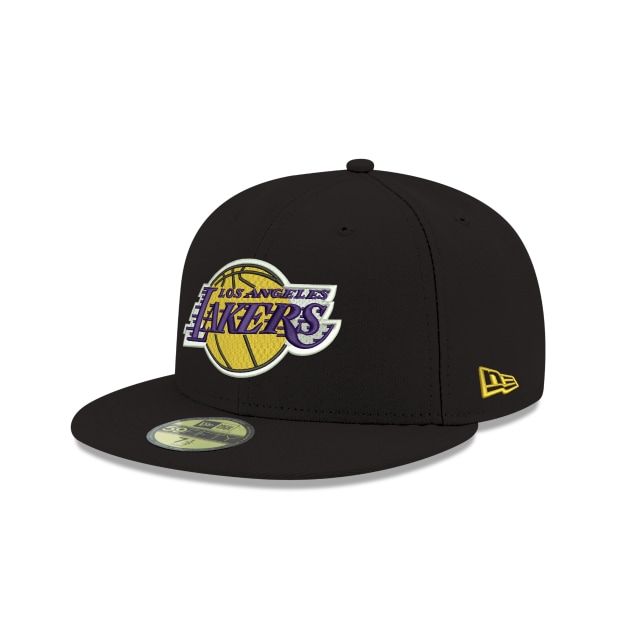 lakers fitted hat black