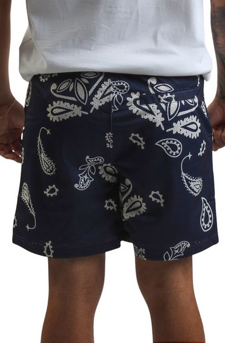 Paisley Mesh Shorts V3 Navy