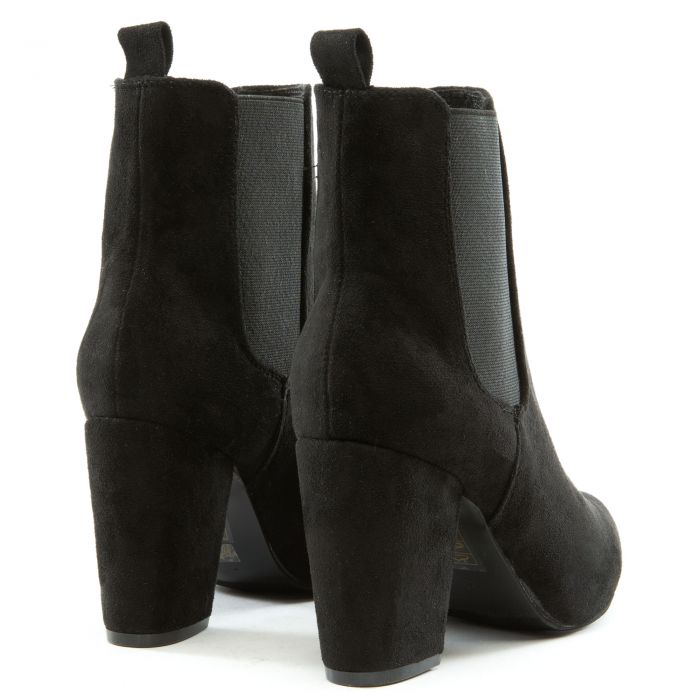 Display-1 High Heel Bootie Black Suede