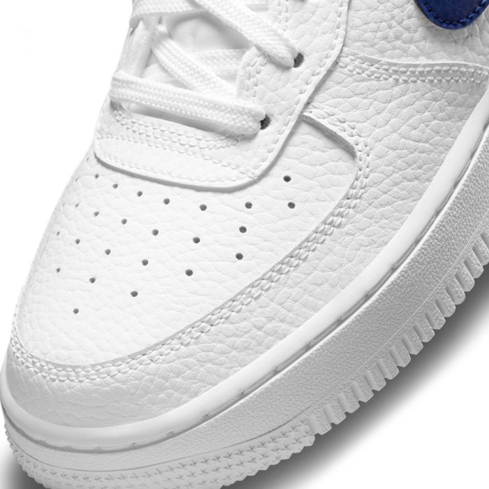 (GS) Air Force 1 White/Deep Royal Blue-University Red