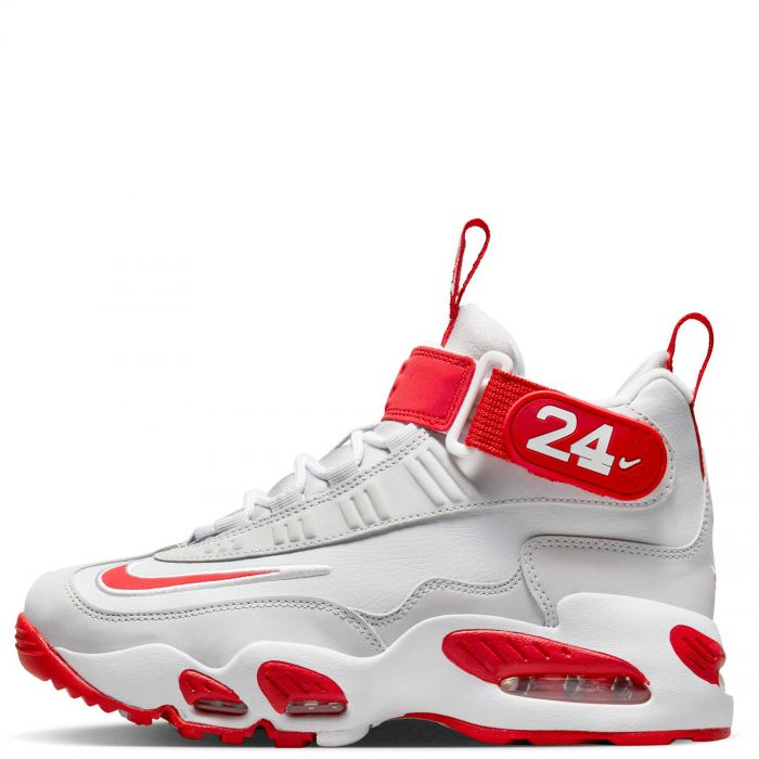 (GS) Air Griffey Max 1 Pure Platinum/University Red-White