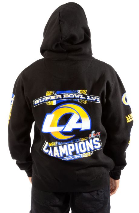 JH DESIGN LA Rams Championship Hoodie RMS9P3SBA2-BLK - Shiekh