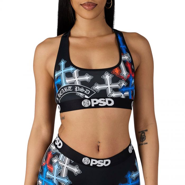 Cool Heart Sport Bra  Black