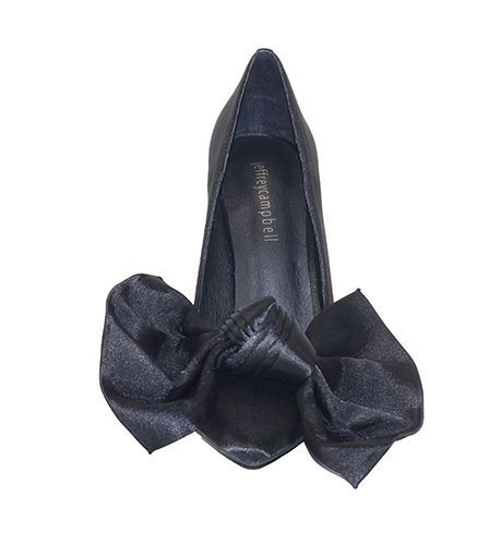 JEFFREY CAMPBELL Jeffrey Campbell: Grandame Black Satin GRANDAME BLK ...