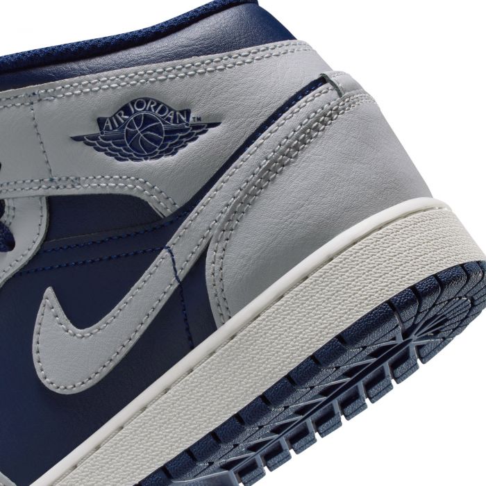 Grade-School Air Jordan 1 Mid Blue Void/Pure Platinum-Summit White