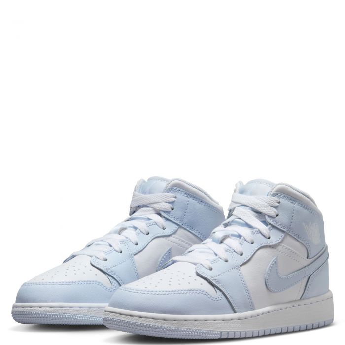 Grade School Air Jordan 1 Mid Cobalt Bliss/White-Neutral Grey