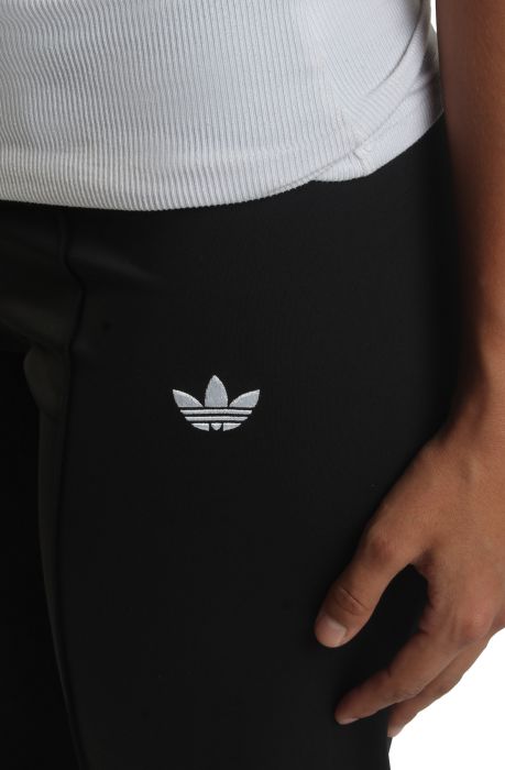 Ribbon Off Placed 3-Stripes Flared Joggers Black