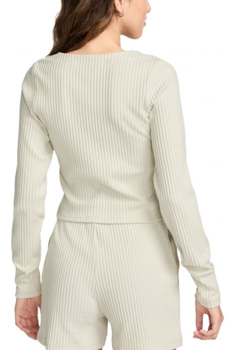 Sportswear Chill Knit Slim Full-Zip Ribbed Cardigan Light Orewood Brown/Light Orewood Brown