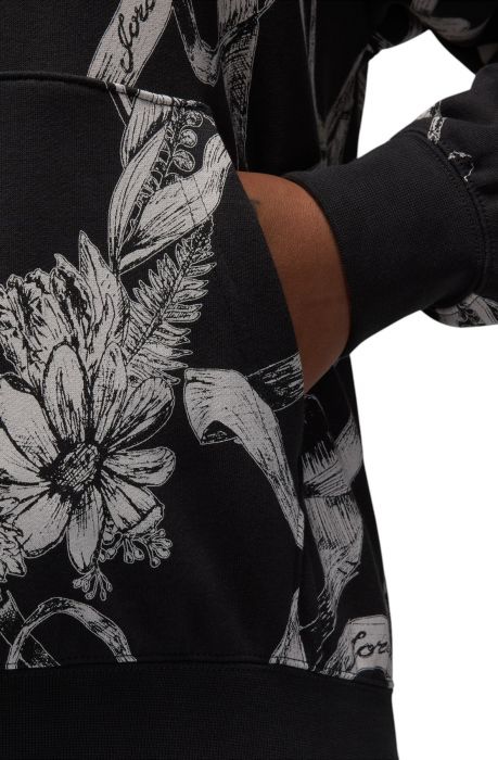 Brooklyn Fleece Printed Pullover Black/Off Noir