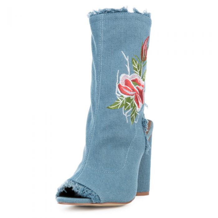 Women's Connie-53 Blue Booties Denim