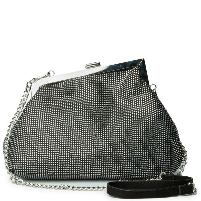 Rhinestone Clutch Black