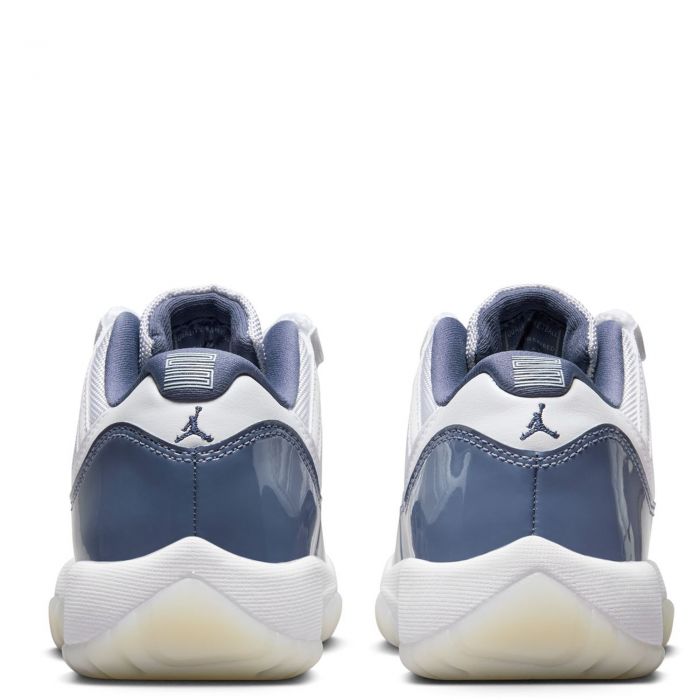 Grade School Air Jordan 11 Retro Low White/Midnight Navy-Diffused Blue