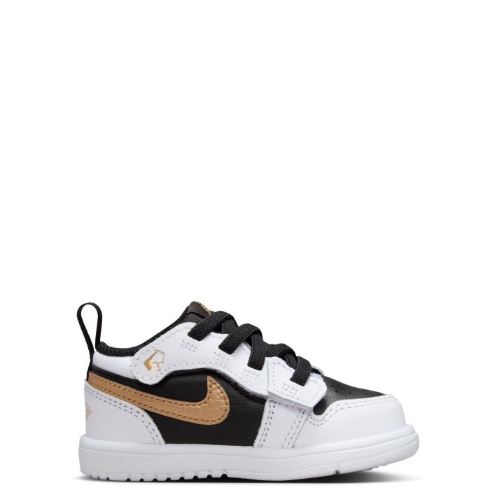 Toddler Jordan 1 Low  White/ Metallic Gold-Black
