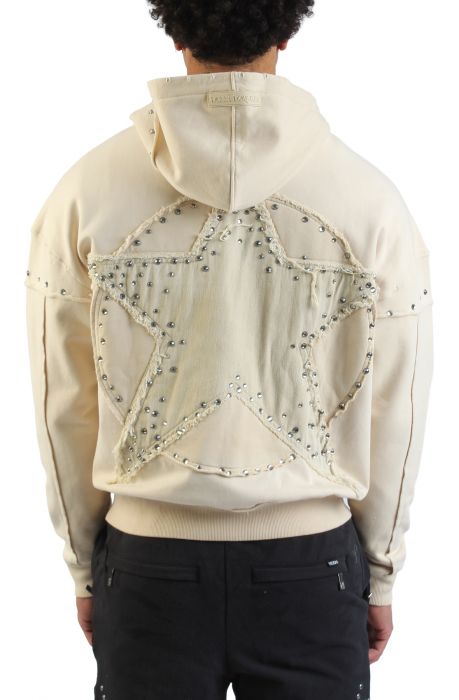 HUDSON Star Stones Fleece Oversized Hoodie 605-SAIL - Shiekh