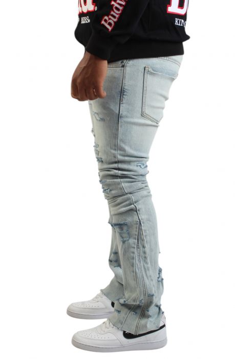 Crysp Denim Distressed Skinny Jeans LIGHT DISTRESS