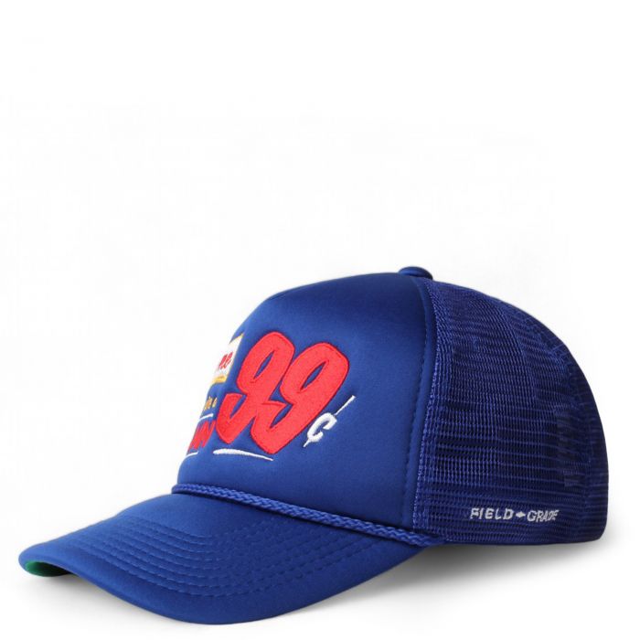 Ask Me Trucker Hat   Royal Blue