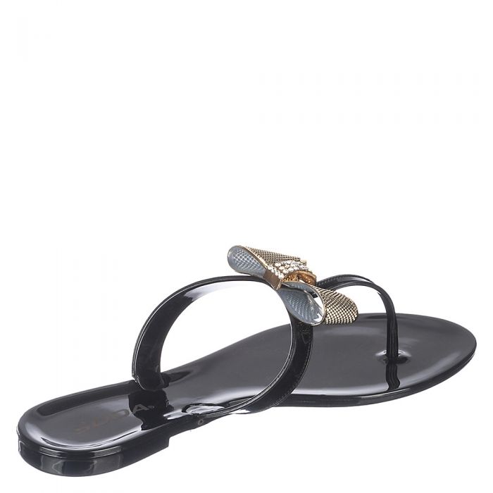 Glade Thong Sandals Black/Gold