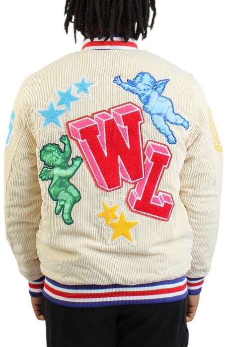 Cherub Rock Varsity Jacket Cream