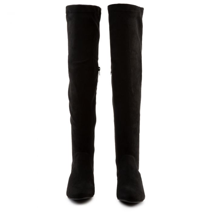 Vickie-40 Over The Knee Boots Black Suede