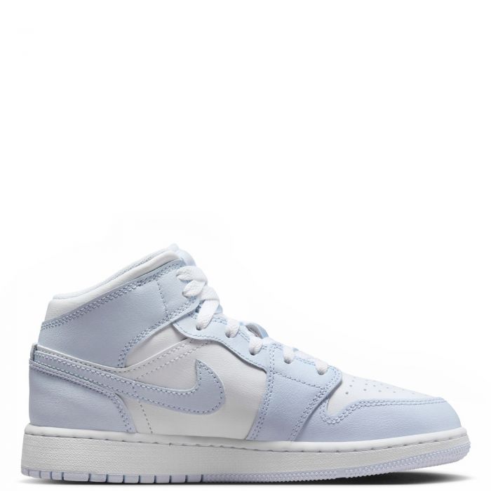 Grade School Air Jordan 1 Mid Cobalt Bliss/White-Neutral Grey