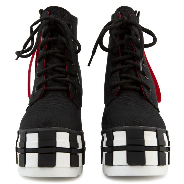 ANTHONY WANG Minson Wedge Sneakers MINSON-BLACK - Shiekh