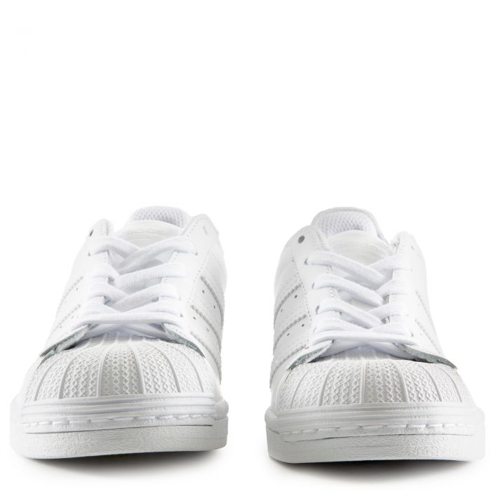 superstar gs trainers white metallic