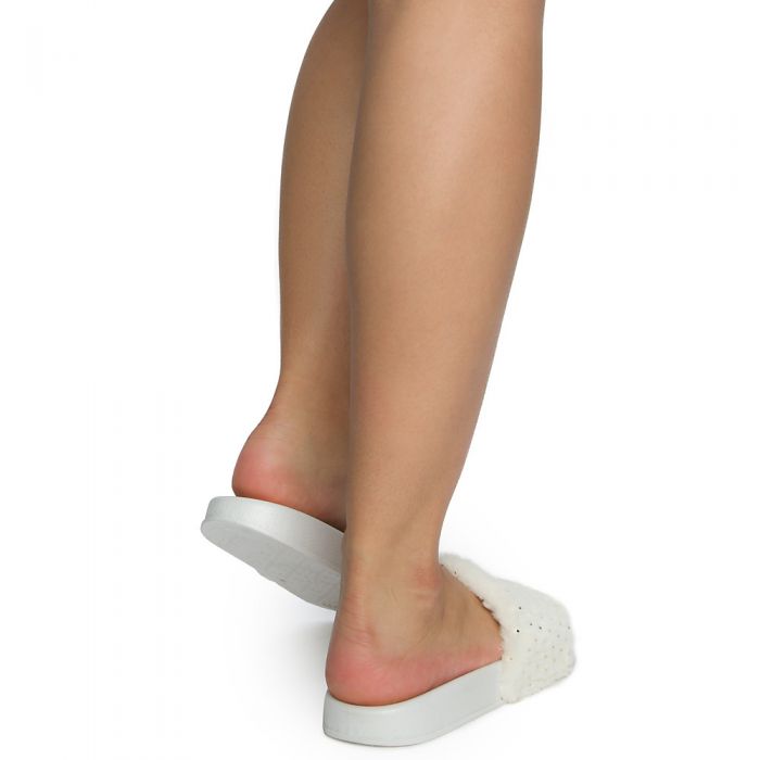 Women's Cozy-82s Slides White