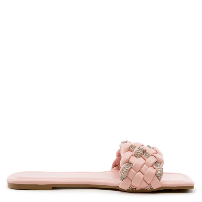 Frenzy-03 Squared Toe Sandals Pink