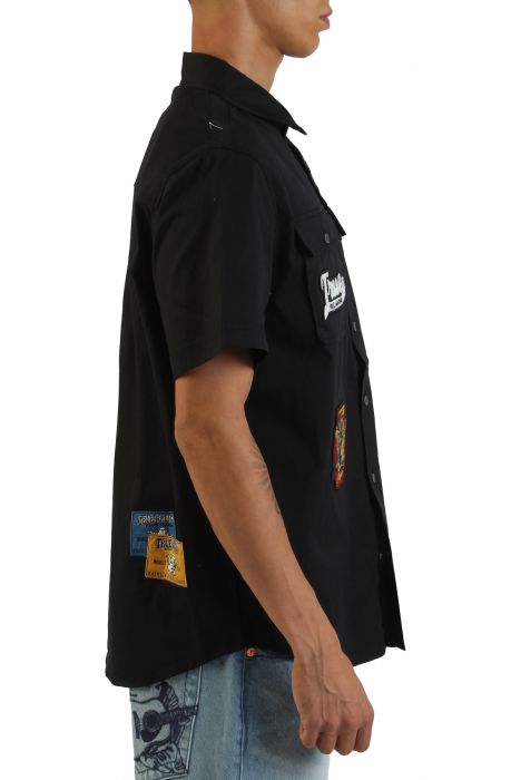 Workwear Patch Shirt  Black