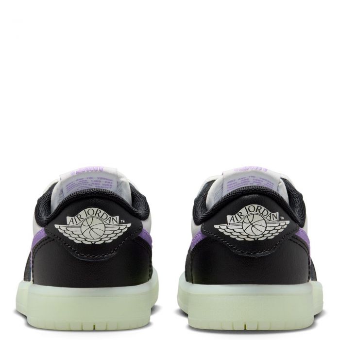 Pre-School Jordan 1 Retro Low Black/Black Raspberry-Volt Tint