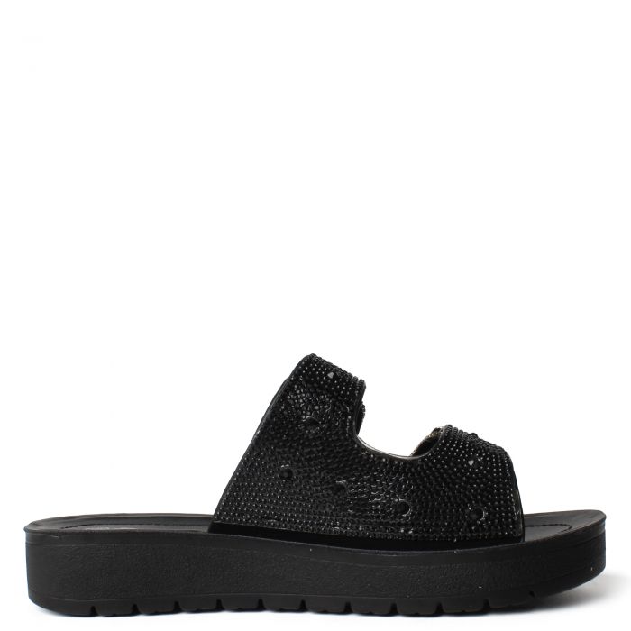 Karina Strap Slide Black