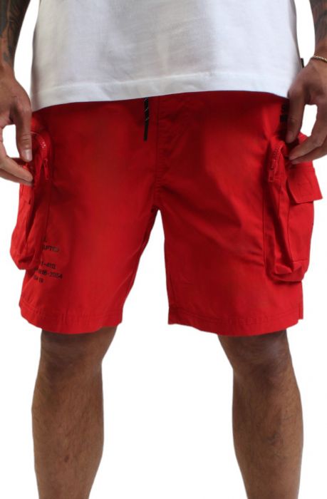 Utility Nylon Shorts Red