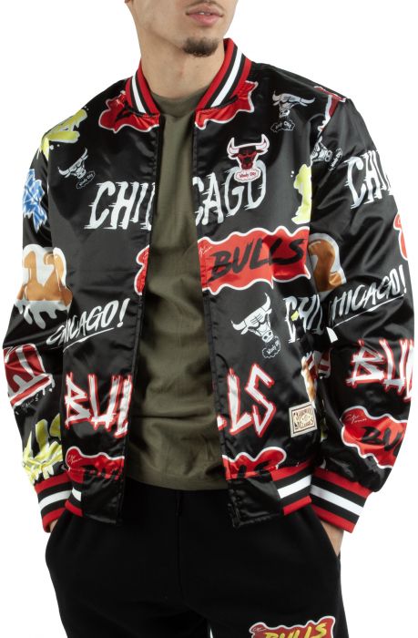 MITCHELL AND NESS Slap Sticker Reversible Jacket Chicago Bulls OJZP4770 ...