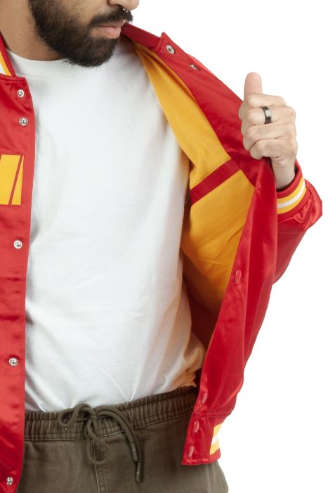 Kansas City Chiefs Lightweight Satin Jacket Red/Gold