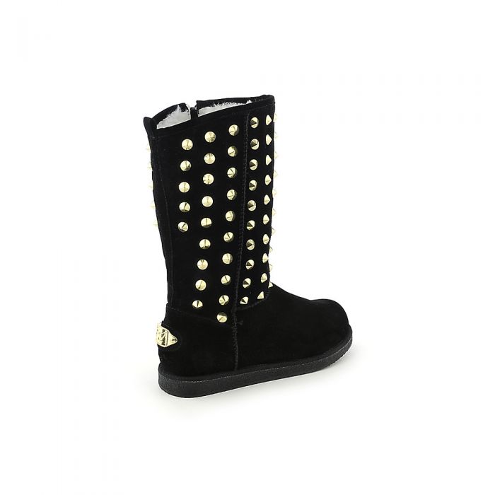 Flat Studded Boot Urban Studs Black