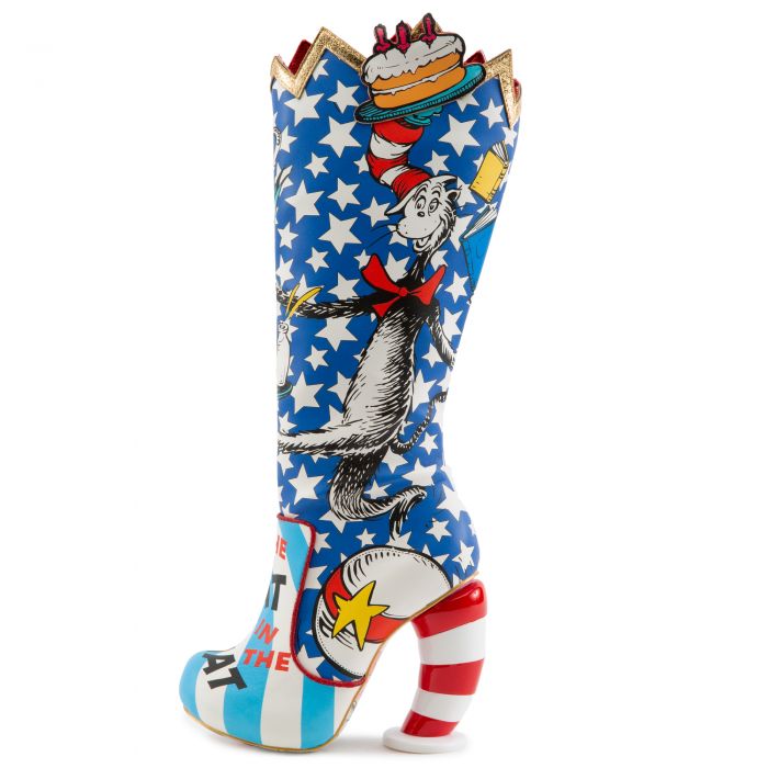 IRREGULAR CHOICE The Cat In The Hat Boots 4609-01A-BLWH - Shiekh