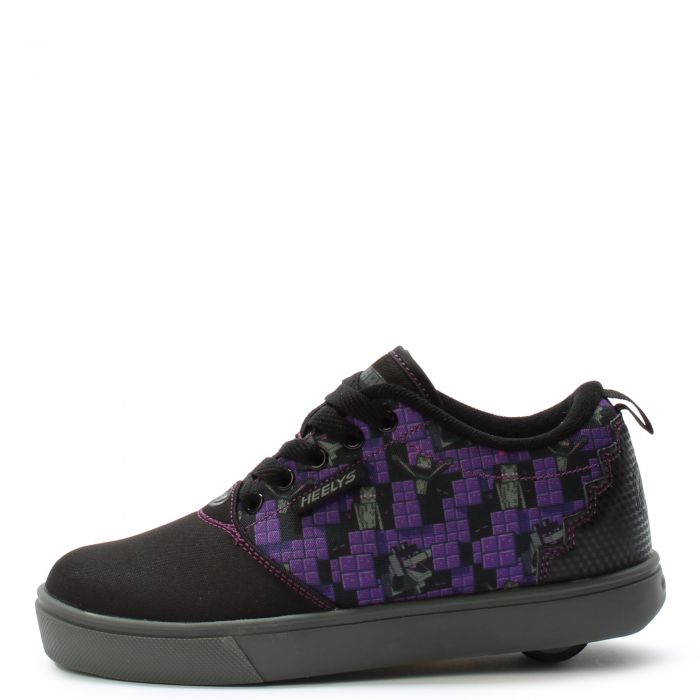 Grade School Minecraft Heelys Black/Purple