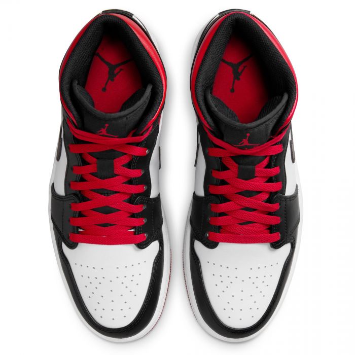 Air Jordan 1 Mid White/Gym Red-Black