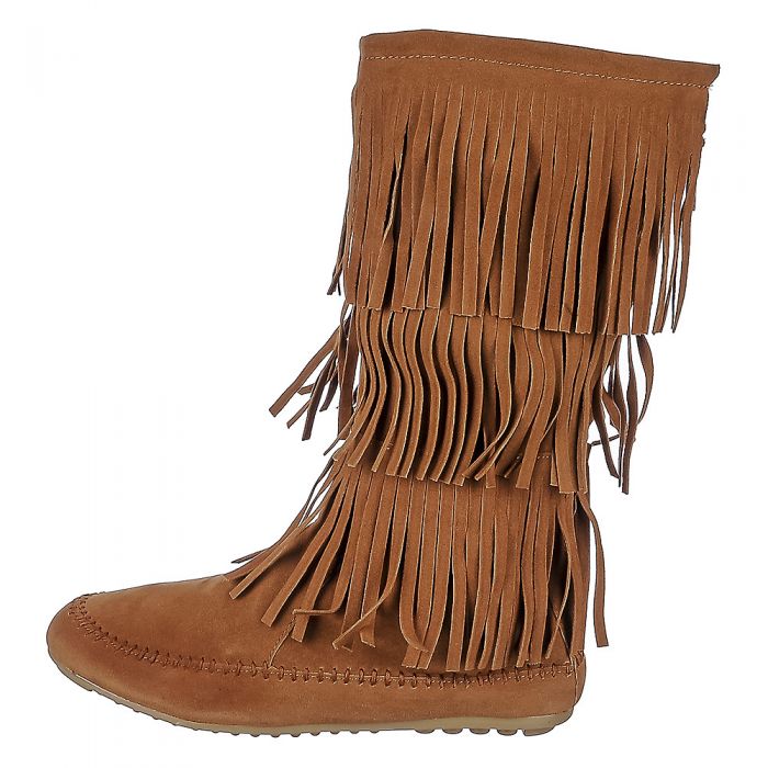 Women's Fringe Pocket Boot Cherokee-03 Tan
