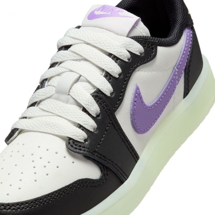 Pre-School Jordan 1 Retro Low Black/Black Raspberry-Volt Tint