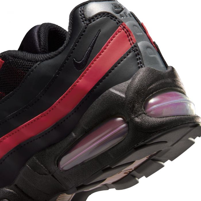 Grade-School Air Max 95 Black/Black-Team Crimson-Wolf Grey