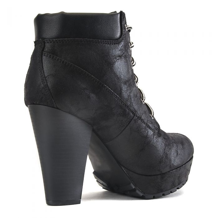SODA High Heel Ankle Boot DB-HW2284 FD DB-HW2284/BLK CHPU - Shiekh