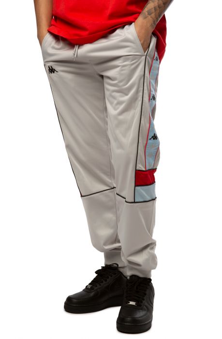 222 Banda Daso Track Pants Grey Ash-Black-Blue LT-Red