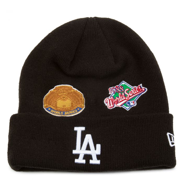 new era los angeles dodgers world series knit beanie