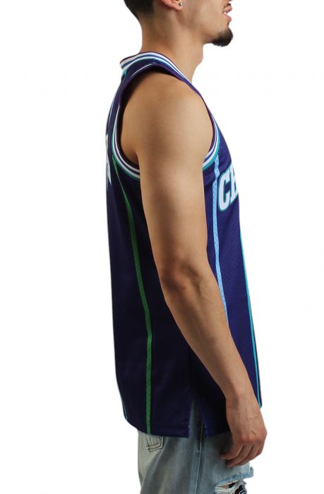 Larry Johnson Charlotte Hornets 1994/95 Hardwood Classics Swingman Player Jersey Purple