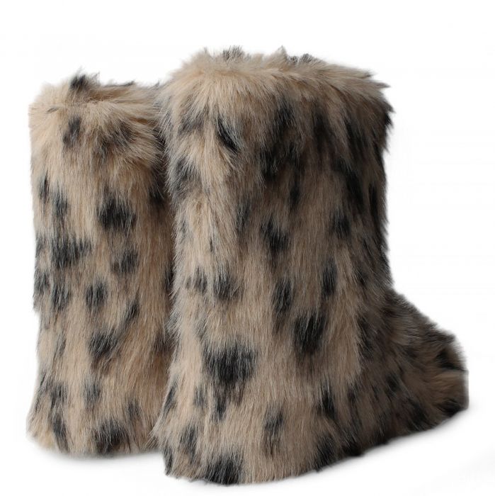 Melanie-21 Fur Boot  Multi color