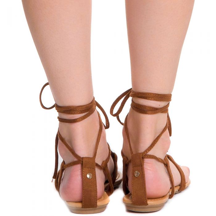 Women's S-LS9266P Strappy Thong Sandal Cognac