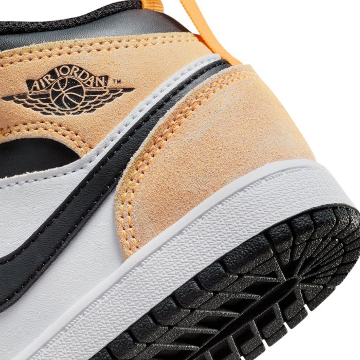 Pre-School Jordan 1 Mid Magic Ember/Sundial-White-Black